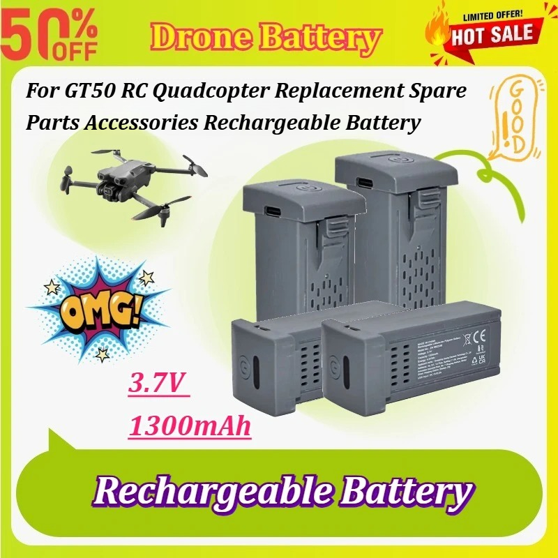 Drone Battery Li-Ion - Batterie de Drone 3.7V 1300mAh, 1