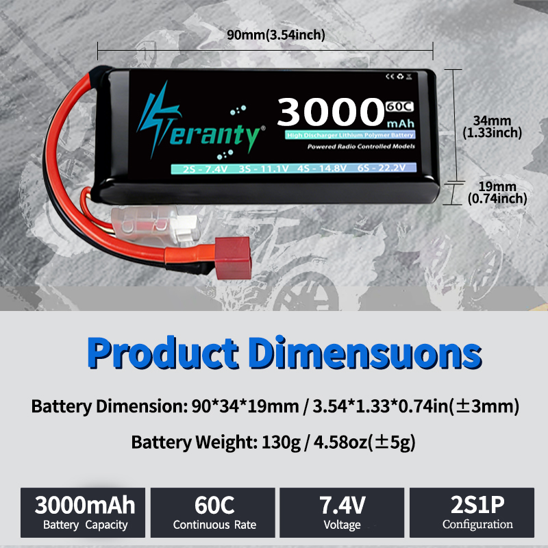 Batterie Lipo TERANTY 2S 3000m - Drone Battery Lipo avis et prix