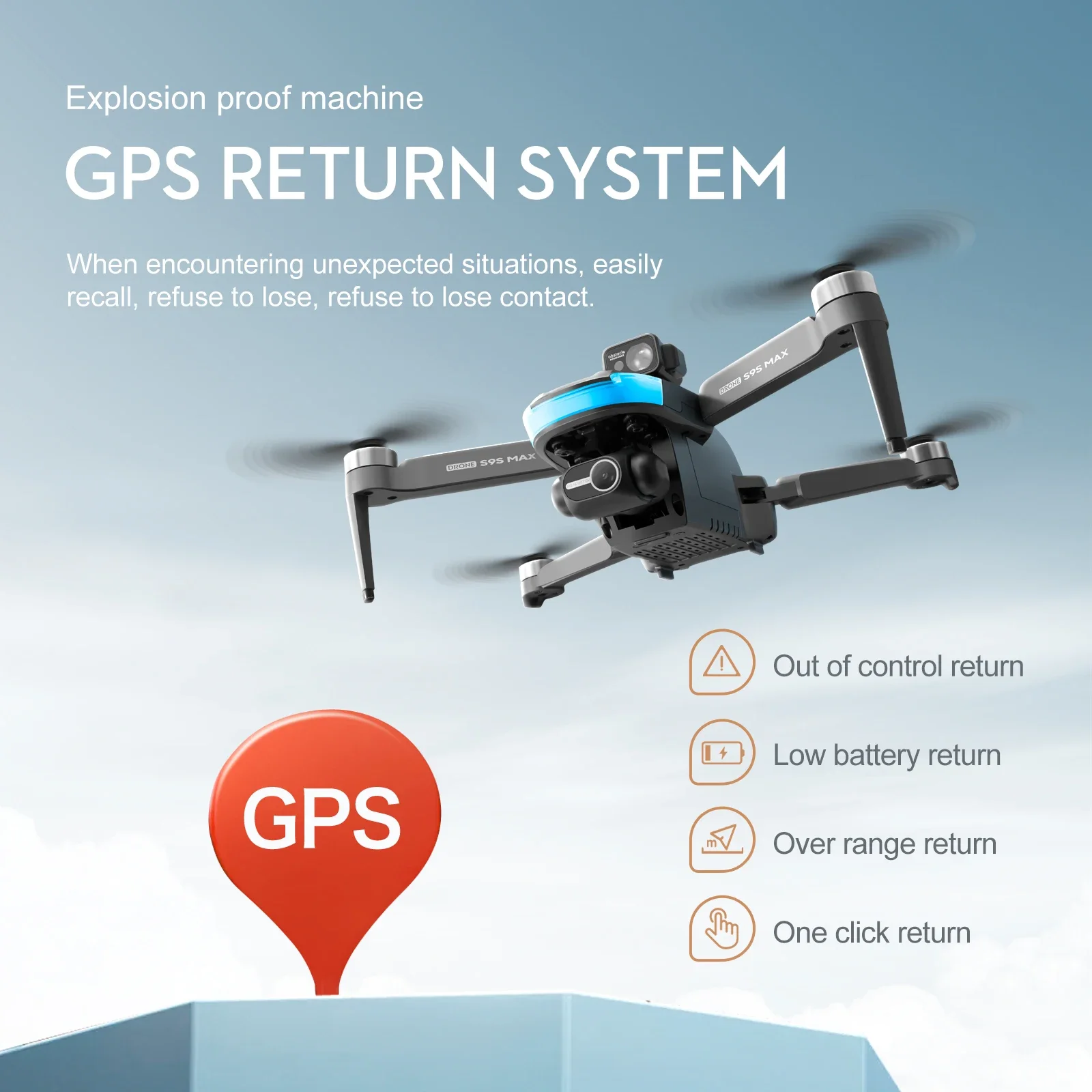 Nouveau S9S MAX MINI Drone 4K  - Drone Battery Case avis et prix