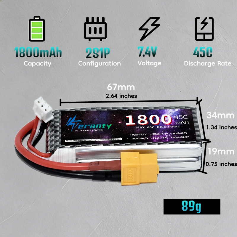 Batterie Lipo TERANTY 2S 3S 4S - Drone Battery 4S avis et prix