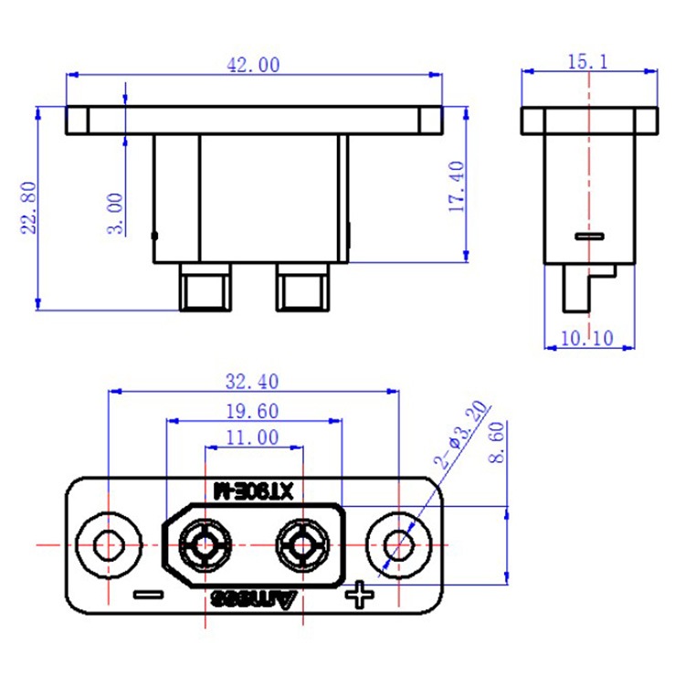 30PCSAmass noir XT90E-M connec - Drone Battery Connector avis et prix