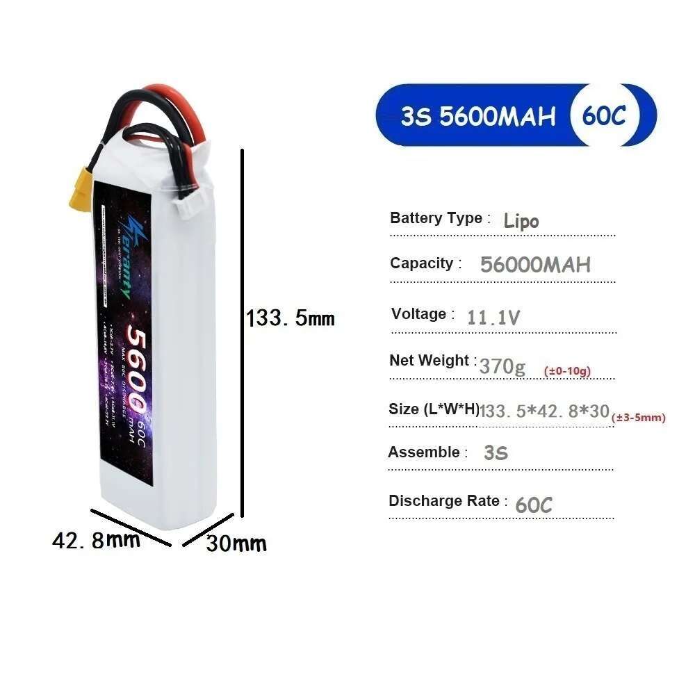 TERANTY 5600 MAH 60C 2S 3S 4S  - Drone Battery 6S avis et prix
